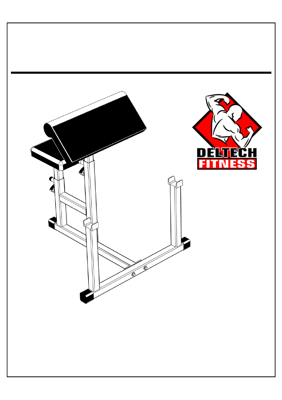 Deltech Fitness DF306- Preacher Curl Bench User Manual | 8 pages