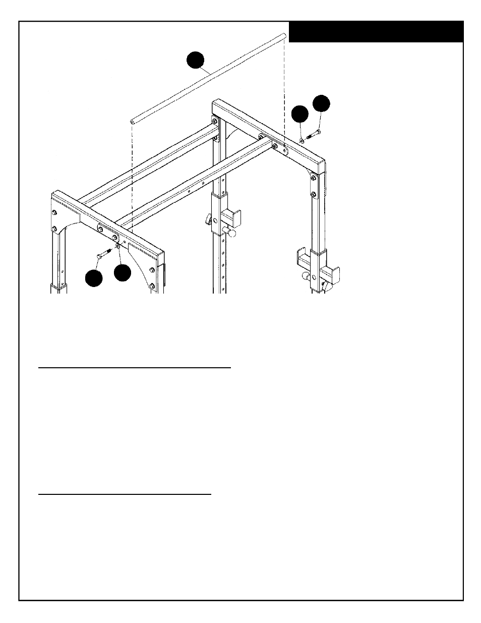 Chin-up bar assembly | Deltech Fitness DF4500- Pro Power Rack User Manual | Page 11 / 16