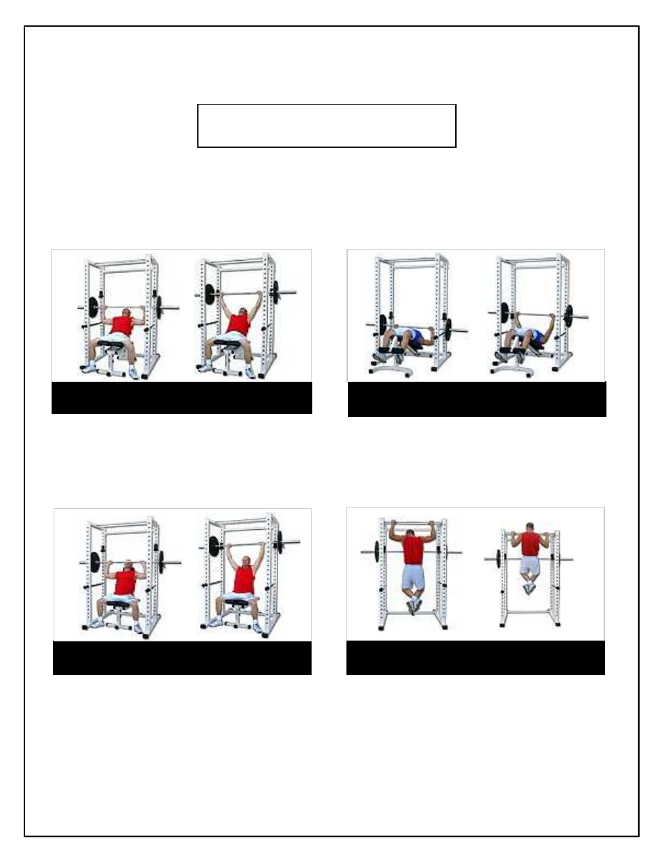 Exercises | Deltech Fitness DF4500- Pro Power Rack User Manual | Page 15 / 16