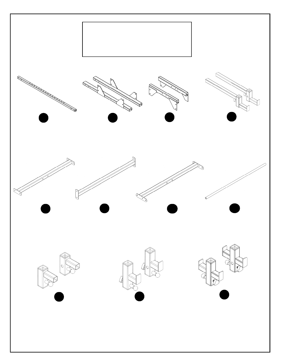 Df4500 box contents | Deltech Fitness DF4500- Pro Power Rack User Manual | Page 2 / 16