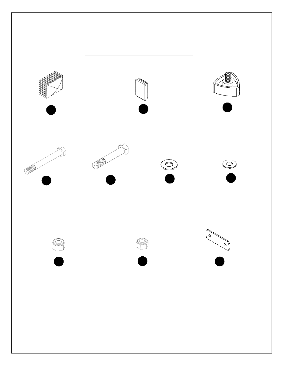 Df4500 hardware, For your safety read all instructions carefully | Deltech Fitness DF4500- Pro Power Rack User Manual | Page 3 / 16