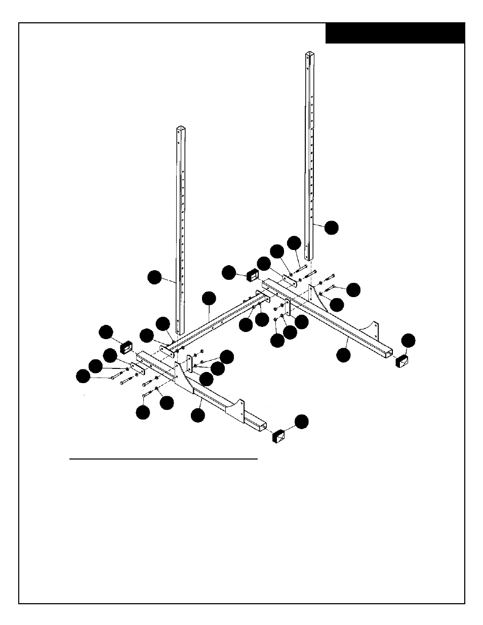 Frame assembly | Deltech Fitness DF4500- Pro Power Rack User Manual | Page 4 / 16