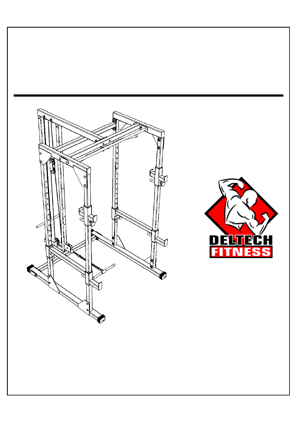 Deltech Fitness DF4500L- Pro Power Rack with Lat Attachment User Manual | 25 pages