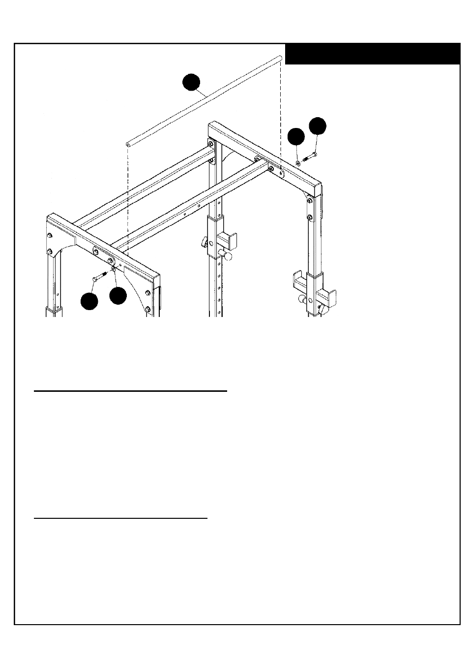 Chin-up bar assembly | Deltech Fitness DF4500L- Pro Power Rack with Lat Attachment User Manual | Page 11 / 25