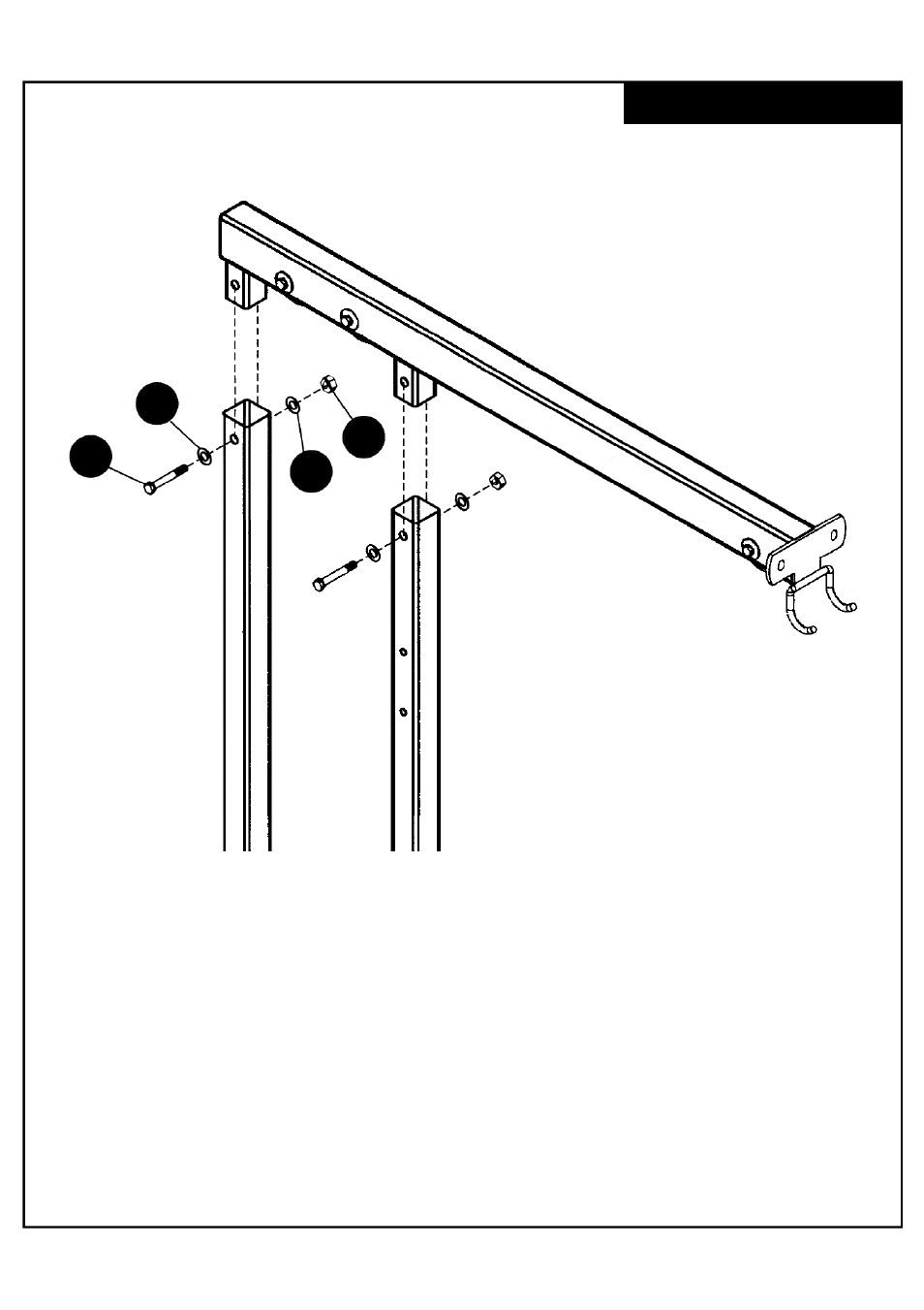 Deltech Fitness DF4500L- Pro Power Rack with Lat Attachment User Manual | Page 20 / 25