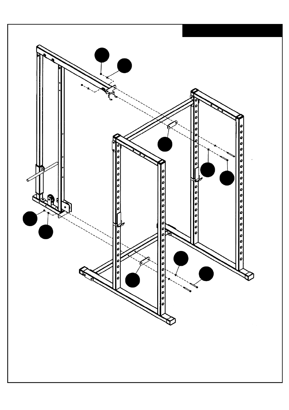 Deltech Fitness DF4500L- Pro Power Rack with Lat Attachment User Manual | Page 23 / 25