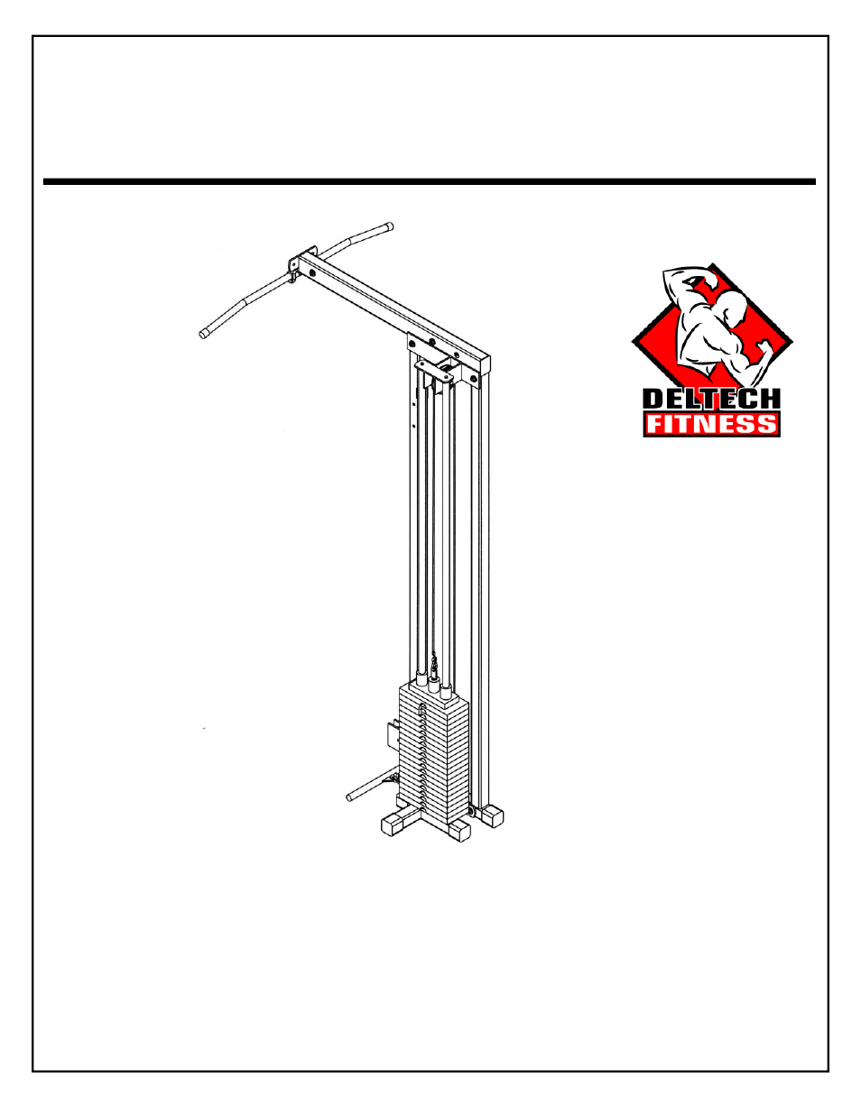 Assembly instructions for the df838 lat attachment | Deltech Fitness DF4500LS- Pro Power Rack with Stack Loaded Lat Attachment User Manual | Page 11 / 24