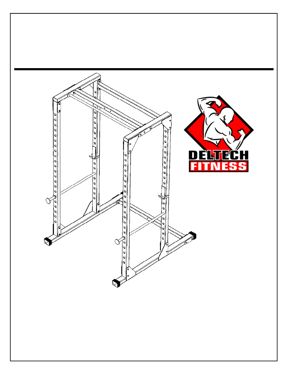 Deltech Fitness DF820- Squat Rack User Manual | 8 pages