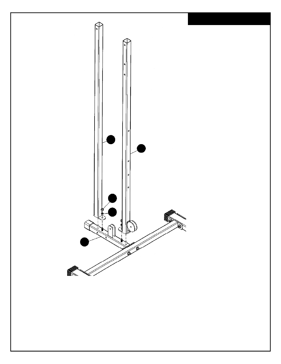 Frame assembly | Deltech Fitness DF820L- Squat Rack with Lat Attachment User Manual | Page 12 / 19