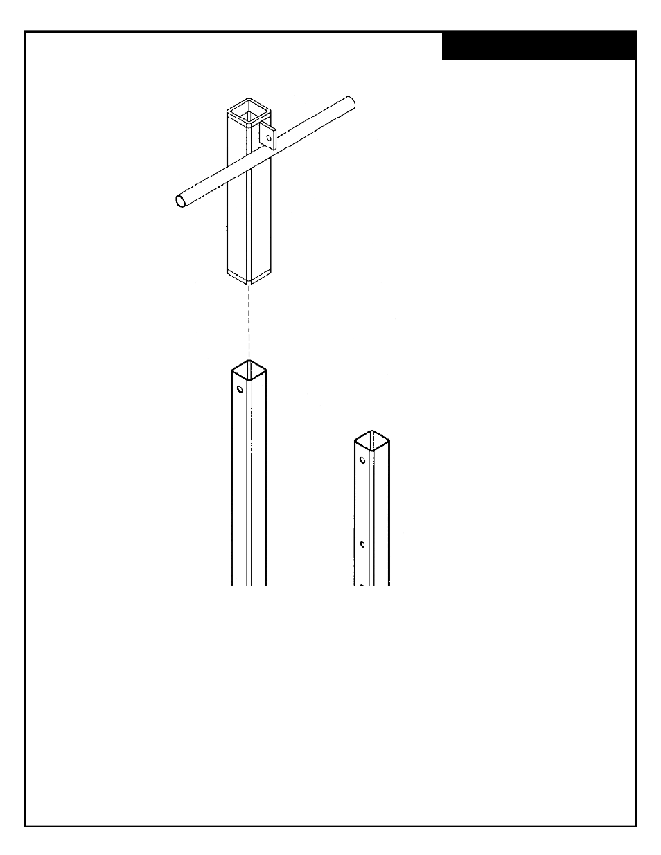 Frame assembly | Deltech Fitness DF820L- Squat Rack with Lat Attachment User Manual | Page 14 / 19