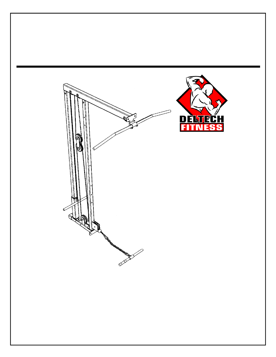 Assembly instructions for the df830 lat attachment | Deltech Fitness DF820L- Squat Rack with Lat Attachment User Manual | Page 8 / 19