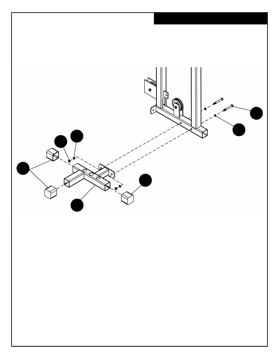 Lower frame assembly, En x | Deltech Fitness DF820LS- Squat Rack with Stack Loaded Lat Attachment User Manual | Page 14 / 20