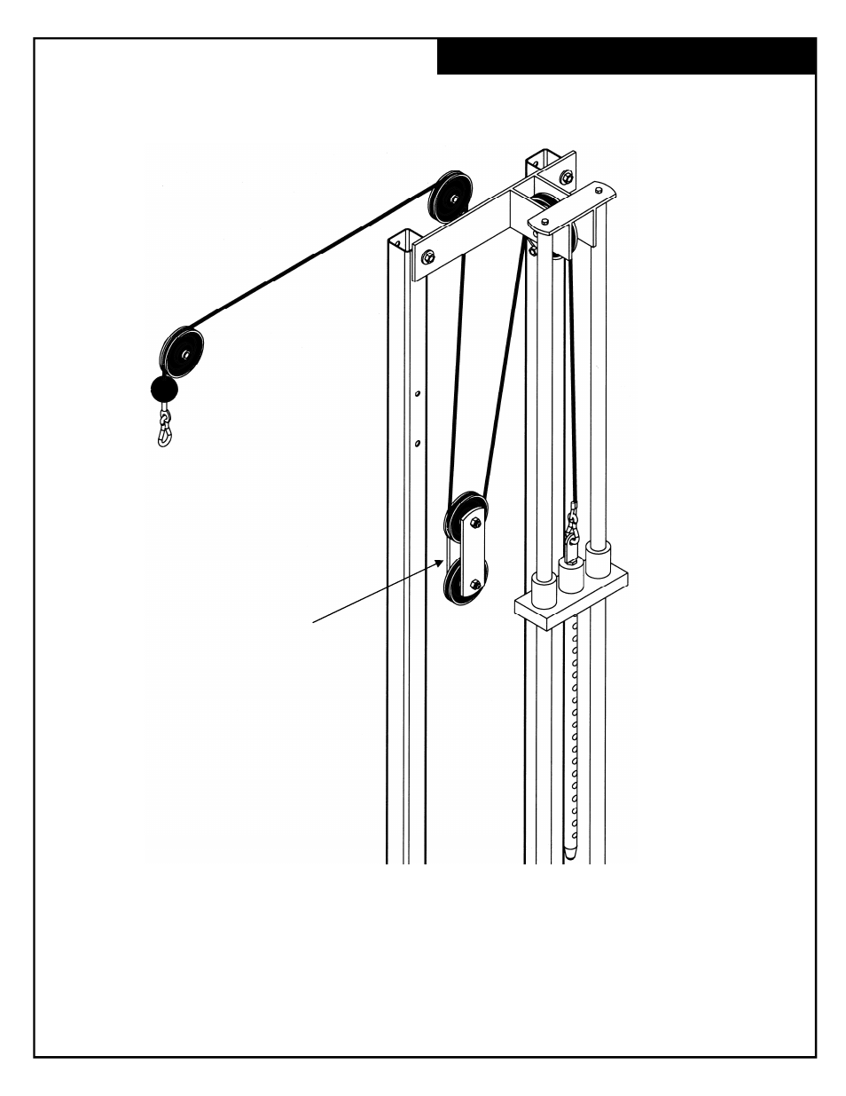 Upper cable installation | Deltech Fitness DF820LS- Squat Rack with Stack Loaded Lat Attachment User Manual | Page 17 / 20