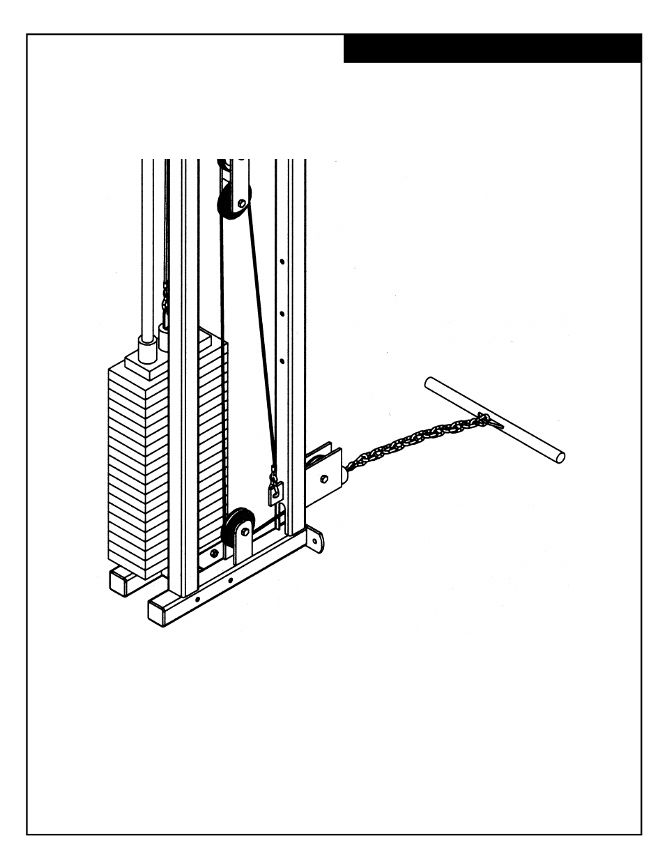 Lower cable installation | Deltech Fitness DF820LS- Squat Rack with Stack Loaded Lat Attachment User Manual | Page 18 / 20