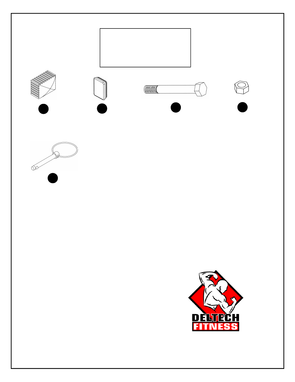 Df820 hardware | Deltech Fitness DF820LS- Squat Rack with Stack Loaded Lat Attachment User Manual | Page 4 / 20