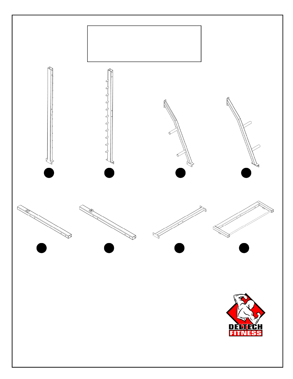Df4900 box contents | Deltech Fitness DF4900- Linear Bearing Smith Machine User Manual | Page 2 / 12