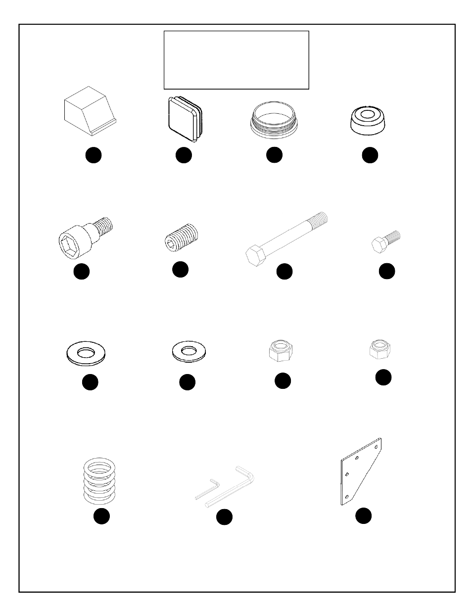 Df4900 hardware | Deltech Fitness DF4900- Linear Bearing Smith Machine User Manual | Page 4 / 12