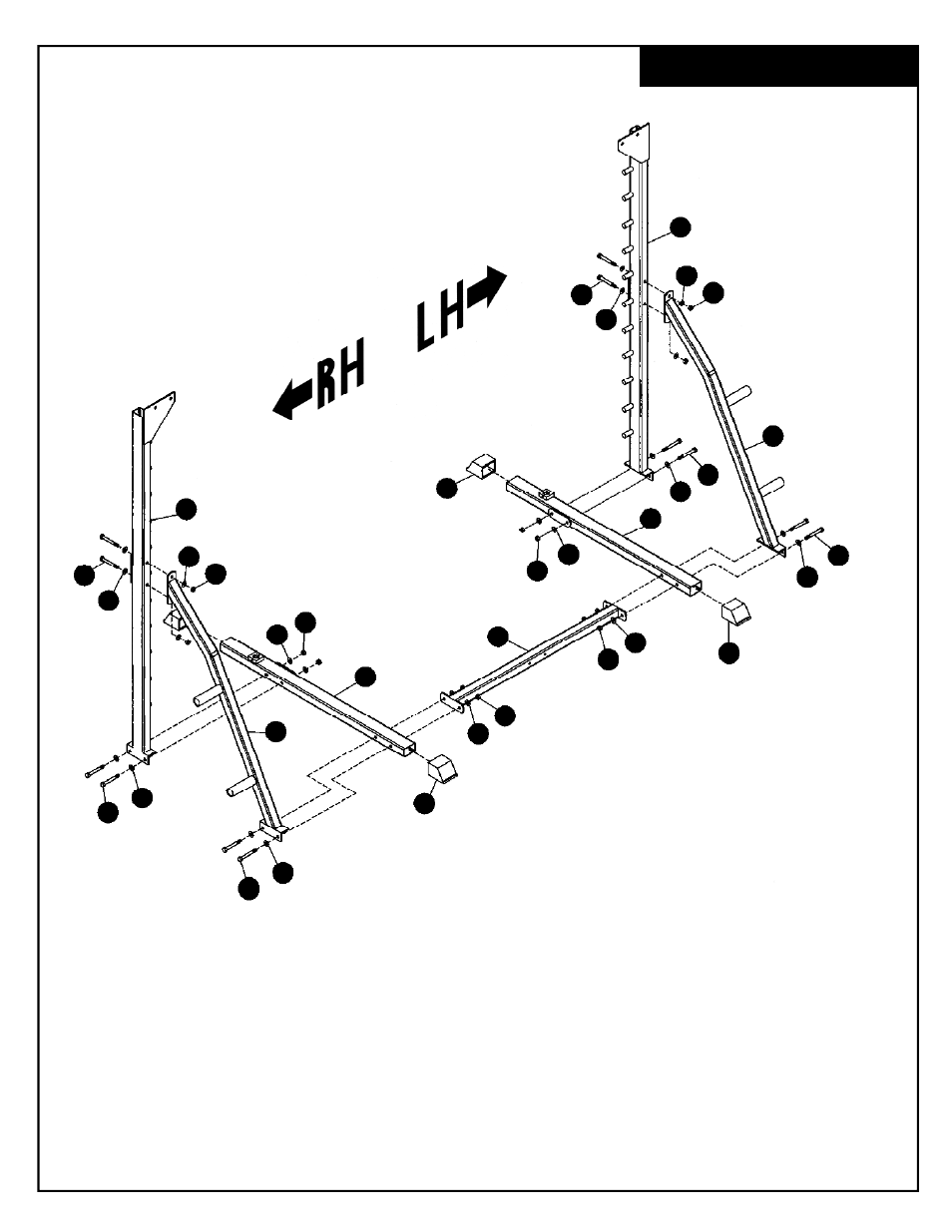 Frame assembly | Deltech Fitness DF4900- Linear Bearing Smith Machine User Manual | Page 5 / 12