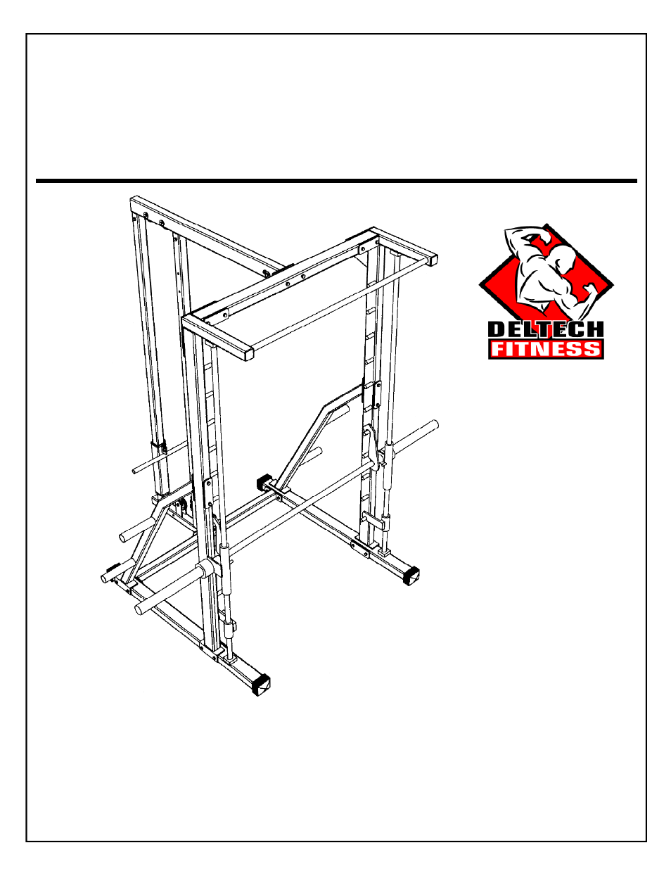 Deltech Fitness DF4900L- Linear Bearing Smith Machine with Lat Attachment User Manual | 24 pages