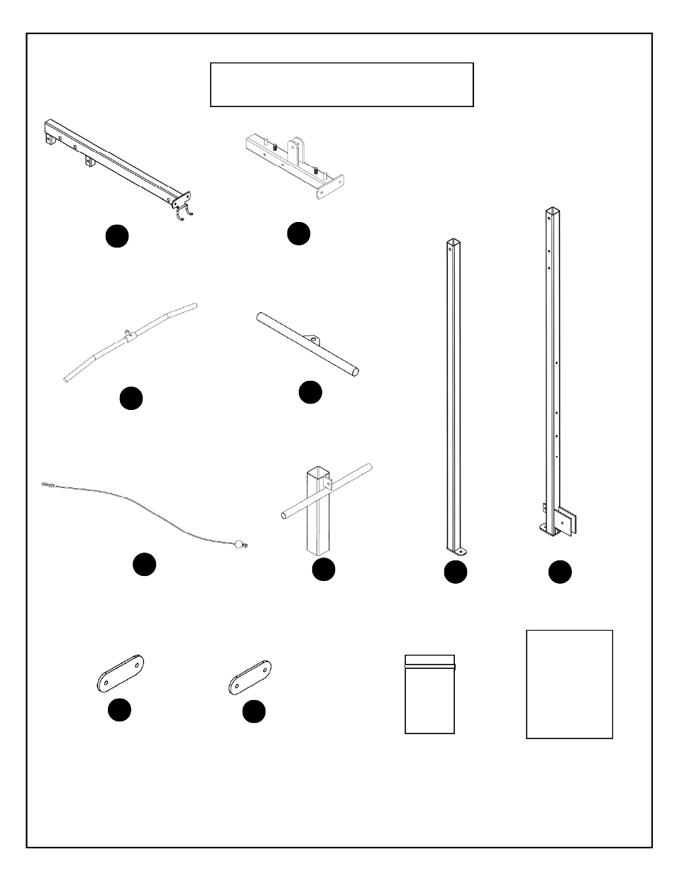 Box contents | Deltech Fitness DF4900L- Linear Bearing Smith Machine with Lat Attachment User Manual | Page 12 / 24