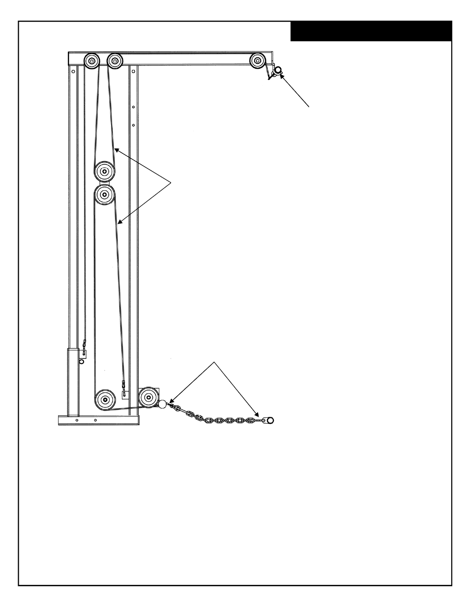 Cable installation | Deltech Fitness DF4900L- Linear Bearing Smith Machine with Lat Attachment User Manual | Page 21 / 24
