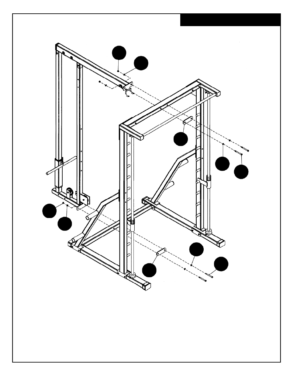 Deltech Fitness DF4900L- Linear Bearing Smith Machine with Lat Attachment User Manual | Page 22 / 24