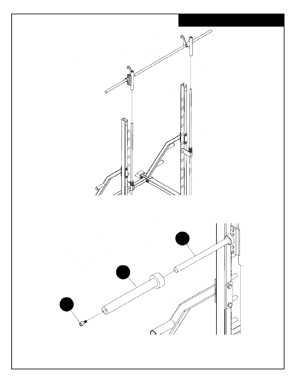 Smith bar assembly, Sk i | Deltech Fitness DF4900L- Linear Bearing Smith Machine with Lat Attachment User Manual | Page 8 / 24