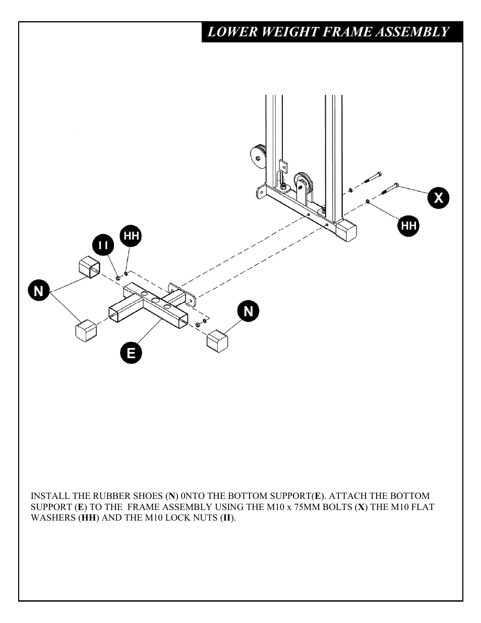 Deltech Fitness DF4900LS- Linear Bearing Smith Machine with Stack Loaded Lat Attachment User Manual | Page 21 / 28