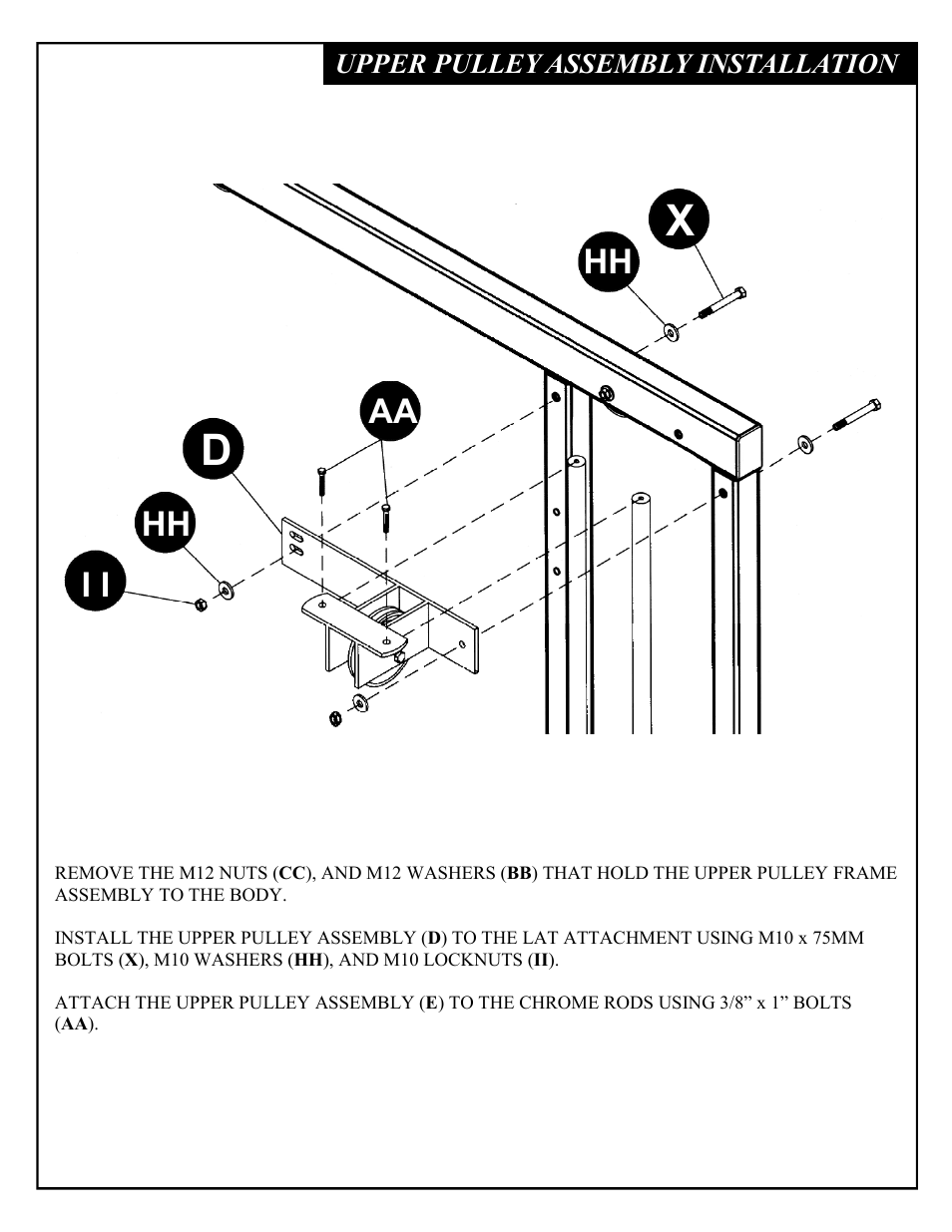I i hh aa | Deltech Fitness DF4900LS- Linear Bearing Smith Machine with Stack Loaded Lat Attachment User Manual | Page 23 / 28