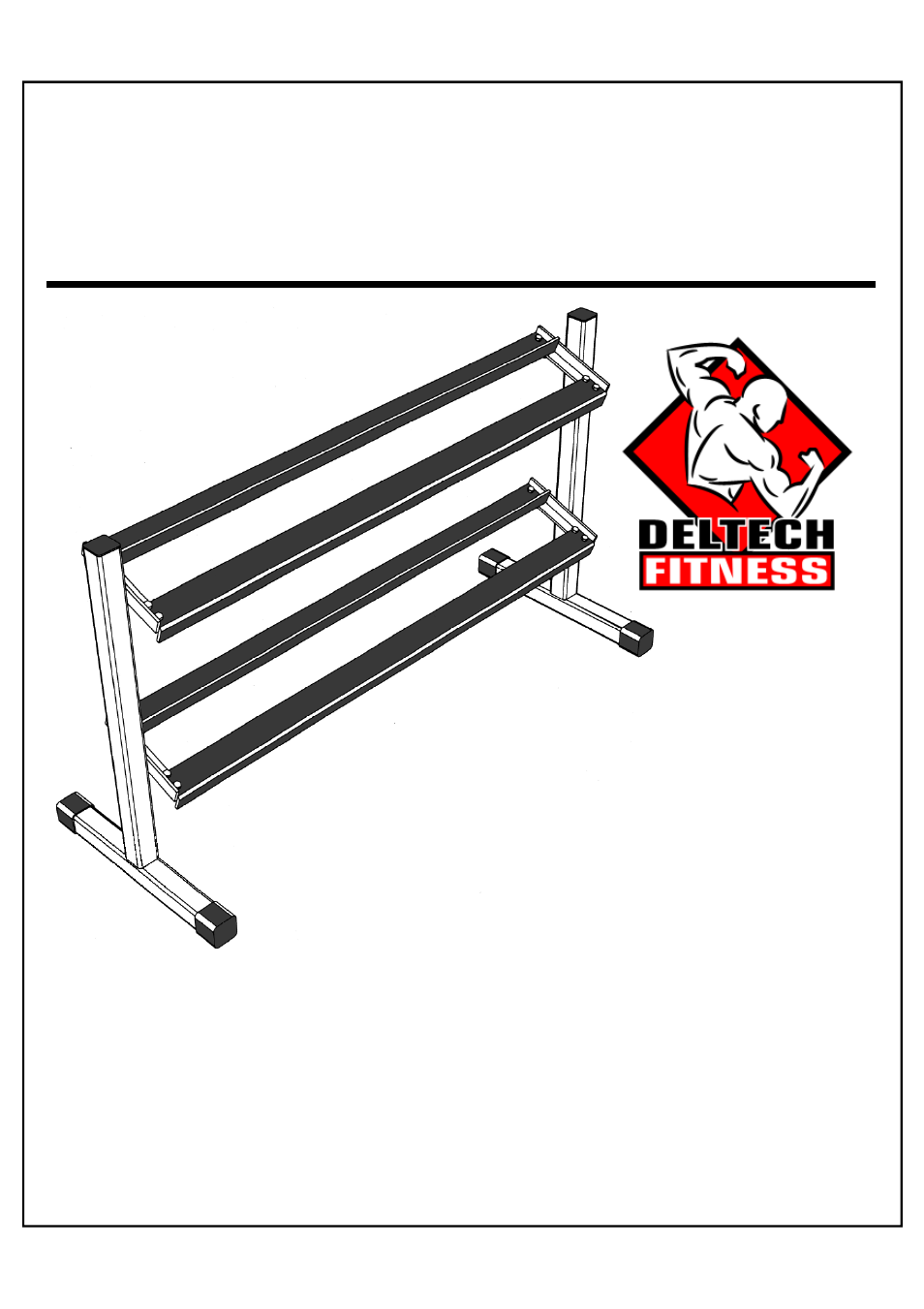 Deltech Fitness DF513- 54" Two-Tier Dumbbell Rack User Manual | 6 pages