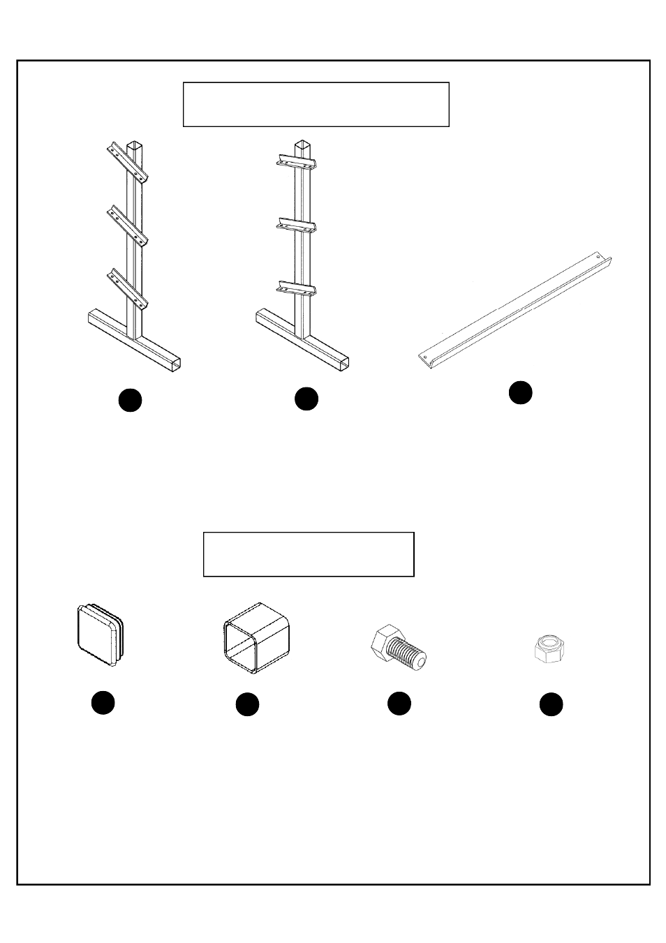 Box contents, Hardware | Deltech Fitness DF515- 36" Three-Tier Dumbbell Rack User Manual | Page 2 / 5