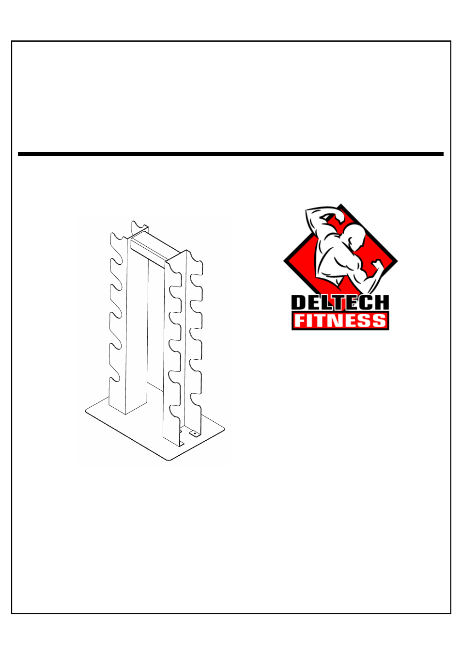 Deltech Fitness DF5100- 6 Pair Vertical Dumbbell Rack User Manual | 5 pages