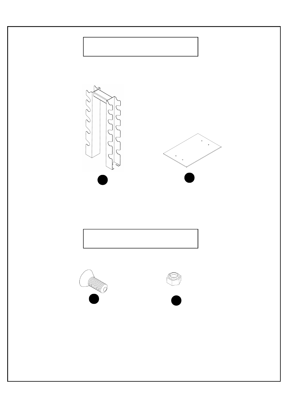 Box contents, Hardware | Deltech Fitness DF5100- 6 Pair Vertical Dumbbell Rack User Manual | Page 2 / 5