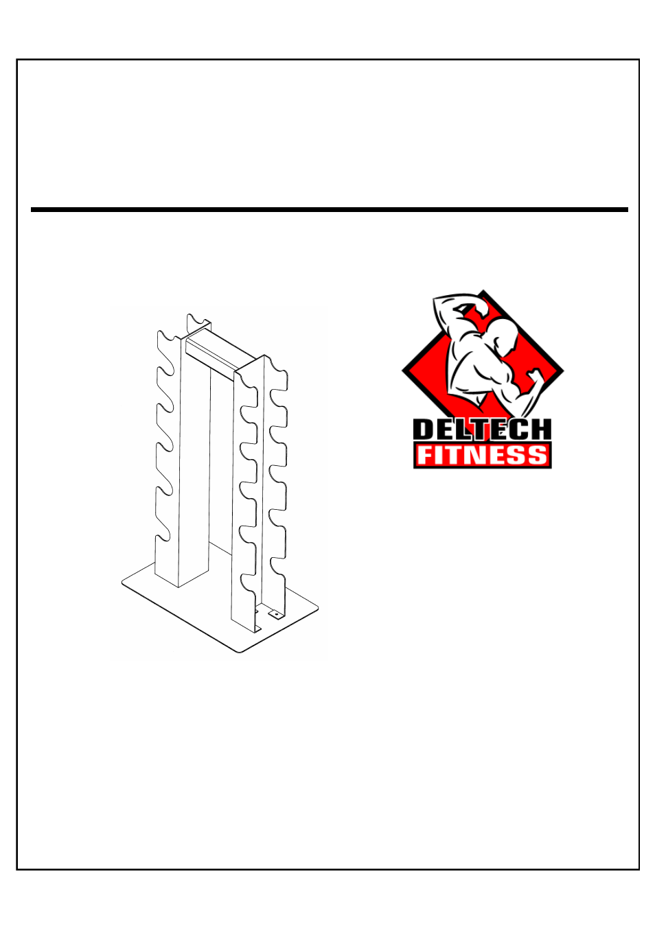 Deltech Fitness DF5200- 8 Pair Vertical Dumbbell Rack User Manual | 4 pages