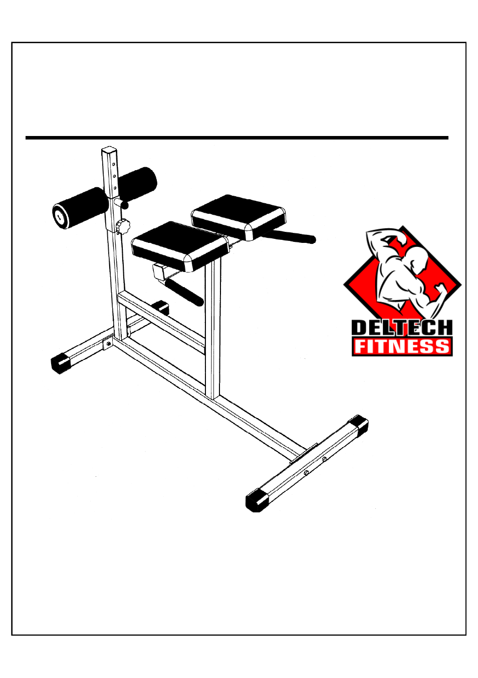 Deltech Fitness DF404- Hyperextension Bench User Manual | 8 pages