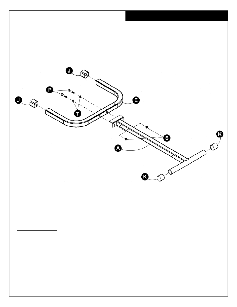 Bottom frame assembly | Deltech Fitness DF406- 45 Degree Hyperextension Bench User Manual | Page 4 / 11