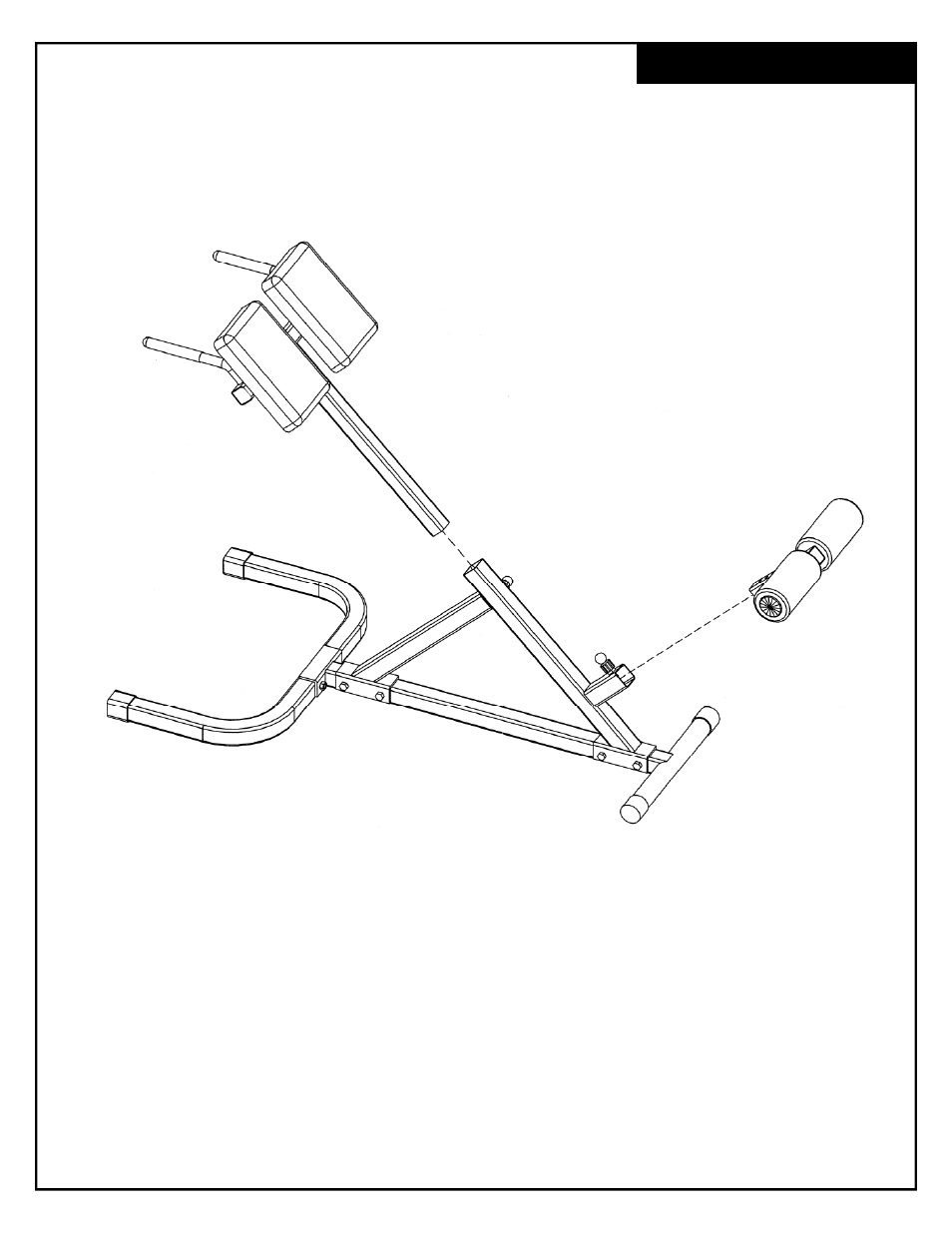 Final assembly | Deltech Fitness DF406- 45 Degree Hyperextension Bench User Manual | Page 9 / 11