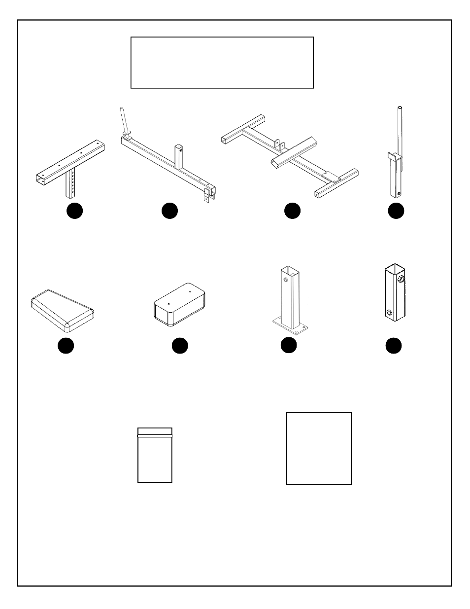 Df805 box contents | Deltech Fitness DF805- Seated Calf Machine User Manual | Page 2 / 12