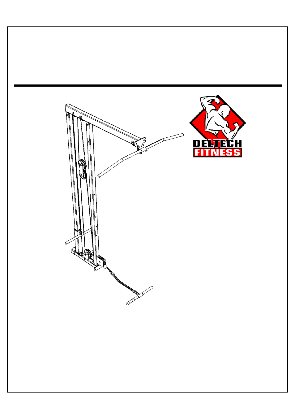 Deltech Fitness DF830- Lat Attachment User Manual | 14 pages