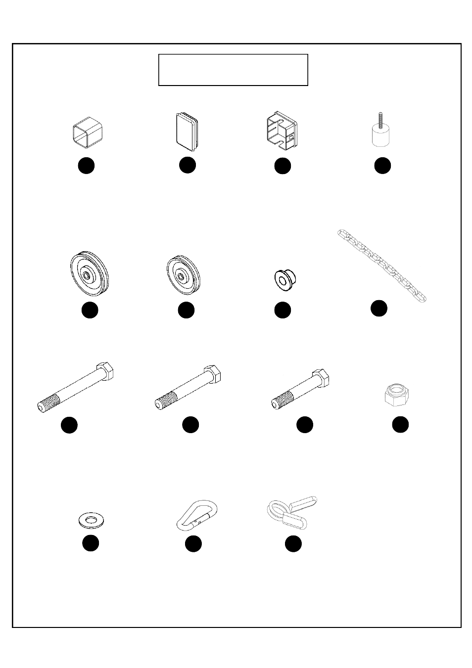 Hardware | Deltech Fitness DF830- Lat Attachment User Manual | Page 3 / 14