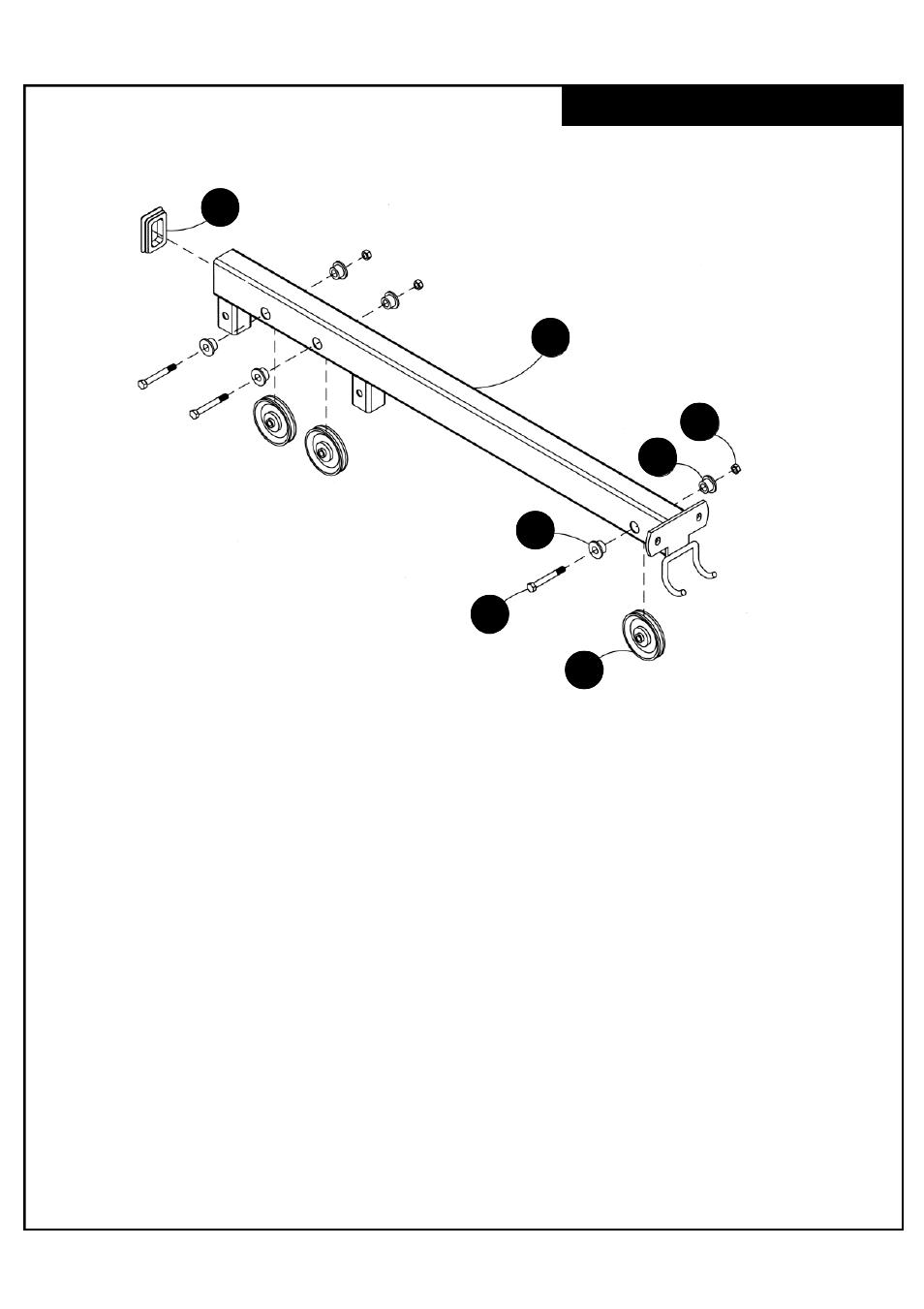 Top frame assembly | Deltech Fitness DF830- Lat Attachment User Manual | Page 8 / 14