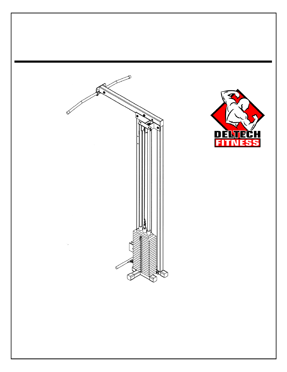 Deltech Fitness DF838- Stack Loaded Lat Attachment User Manual | 16 pages