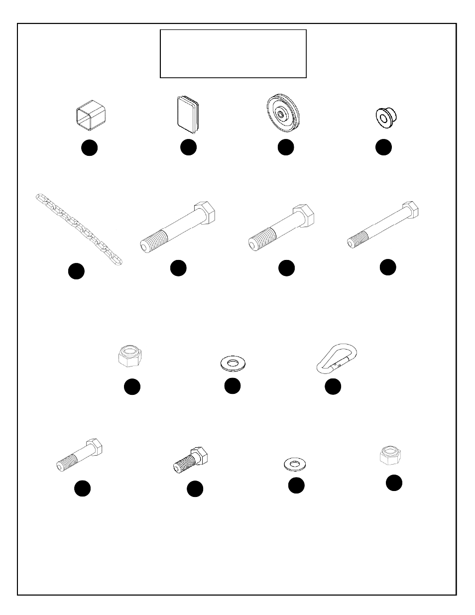 Df830 hardware | Deltech Fitness DF838- Stack Loaded Lat Attachment User Manual | Page 3 / 16