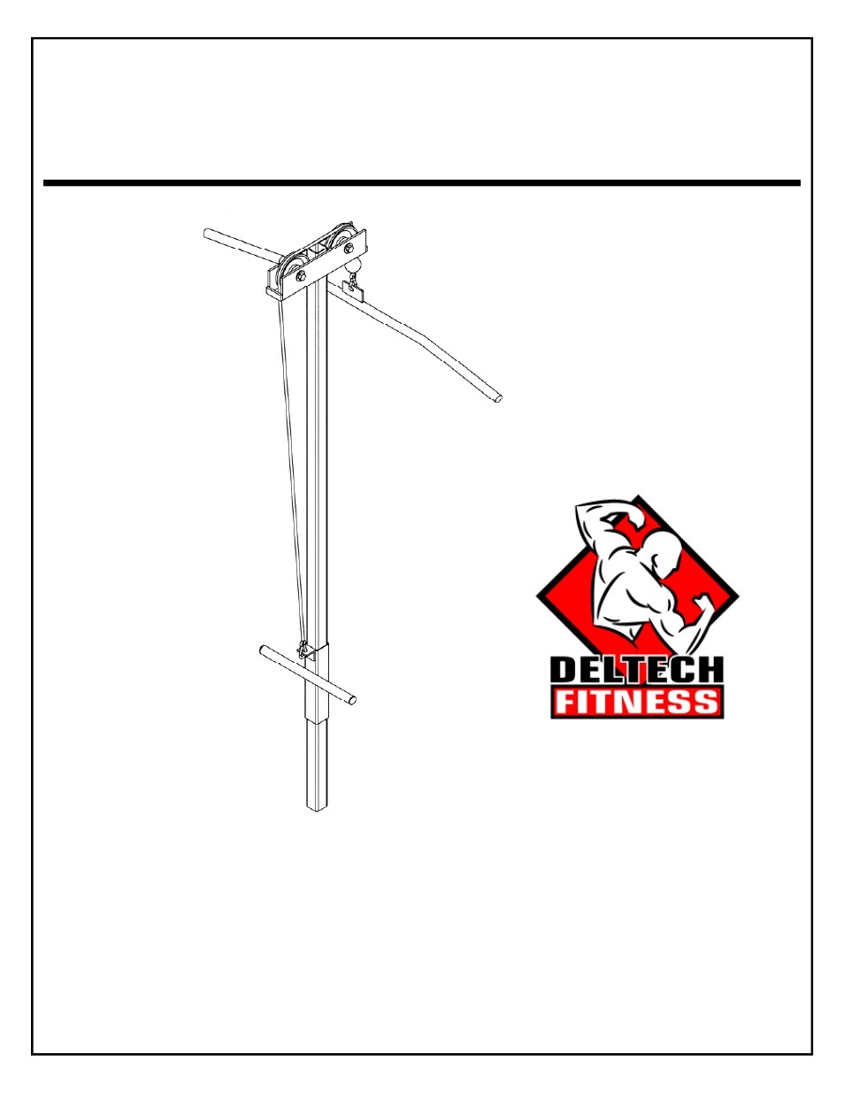 Deltech Fitness DF1200- Lat Attachment User Manual | 6 pages