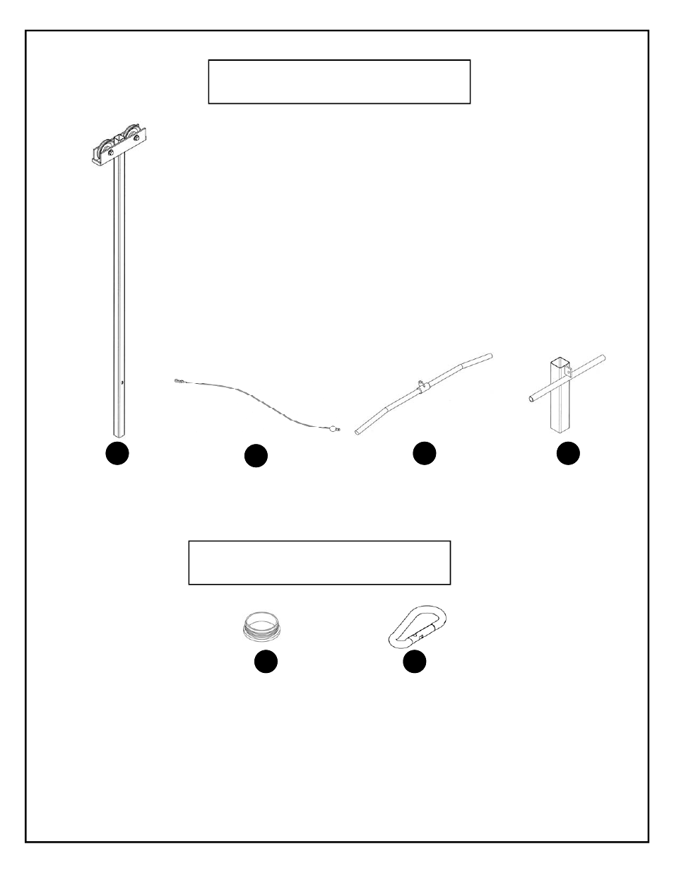 Box contents, Hardware, For your safety read all instructions carefully | Deltech Fitness DF1200- Lat Attachment User Manual | Page 2 / 6