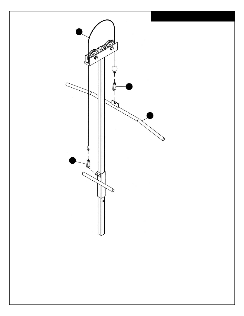 Cable installation | Deltech Fitness DF1200- Lat Attachment User Manual | Page 4 / 6