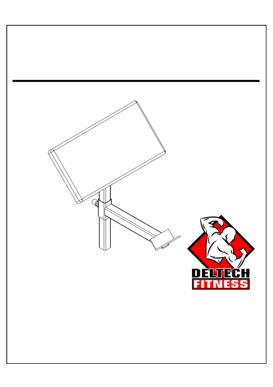 Deltech Fitness DF105- Preacher Curl Attachment User Manual | 4 pages