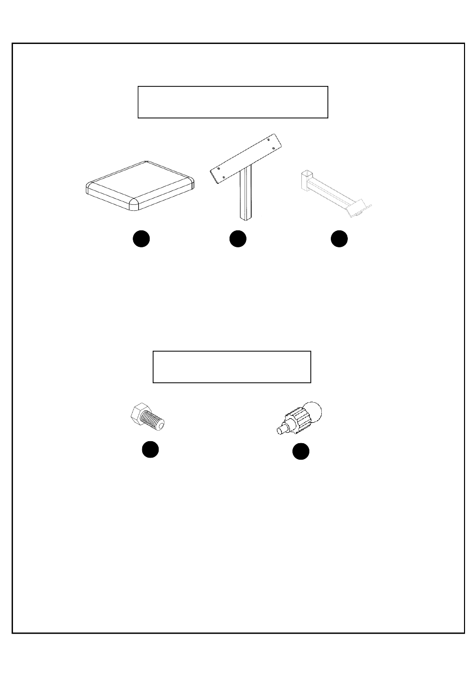 Box contents, Hardware | Deltech Fitness DF105- Preacher Curl Attachment User Manual | Page 2 / 4