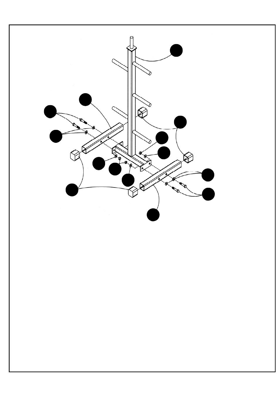 Deltech Fitness DF7200- Pro Standard Weight Tree User Manual | Page 3 / 5
