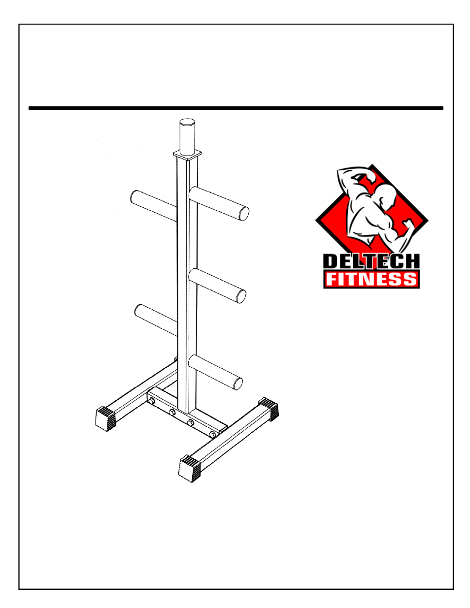 Deltech Fitness DF7600- Pro Olympic Weight Tree User Manual | 4 pages